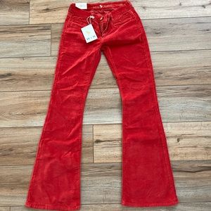 Anthropologie MiH jeans. New with tags. Casablanca red velvet flares.